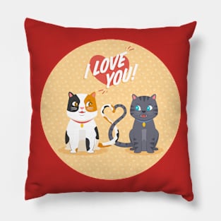 I Love You Like These Cats Love Each Other Pillow