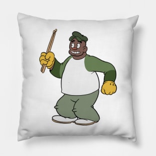 Russy drummer 1930s rubberhose style Pillow