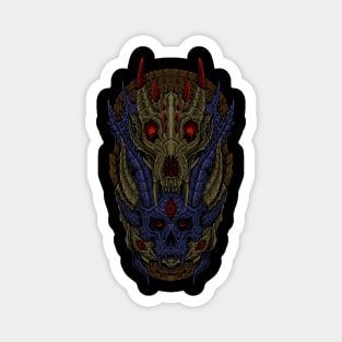 Skull red eyes 1 Magnet