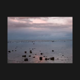 Rocks and sea breakers off the Frisian coast, Netherlands T-Shirt