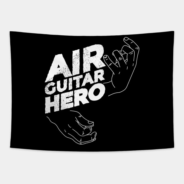 Air Guitar Hero Tapestry by rjzinger