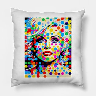 Abstract pop art style woman portrait Pillow