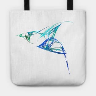 Line Drawings - Bluebird in Flight Tote