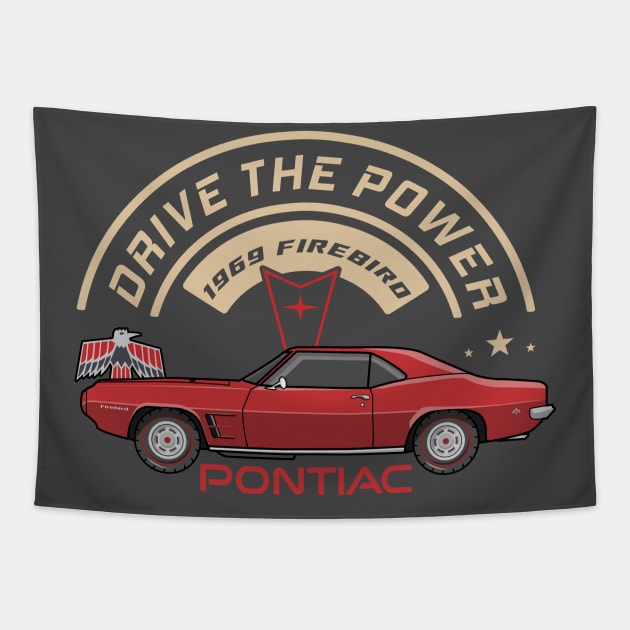 1969 Firebird  - American Muscle Car Tapestry by CC I Design