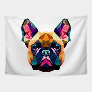 French Bulldog Geometric Portrait - Lively Tapestry