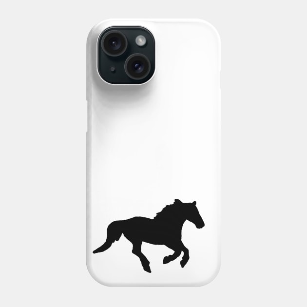 Galloping horse shadow Phone Case by Shyflyer