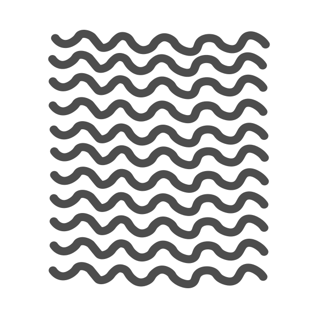 Grey horizontal wavy lines pattern by Baobabprintstore