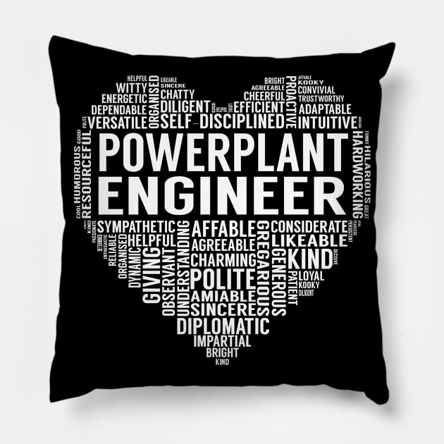 Powerplant Engineer Heart Pillow by LotusTee