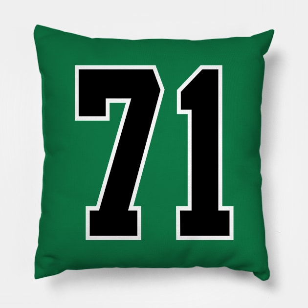 Number 71 Pillow by colorsplash