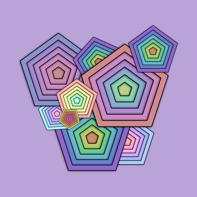 Pentagonal Harmony: An Abstract Fusion by EnjoyArty