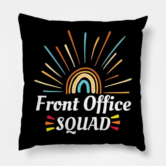 Office Squad Administrative Assistant School Secretary Teach Pillow by Johner_Clerk_Design