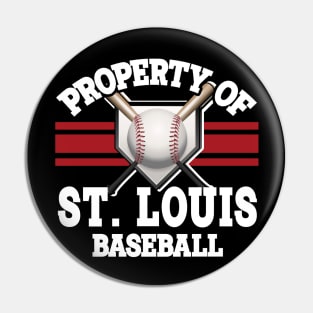 Proud Name St. Louis Graphic Property Vintage Baseball Pin