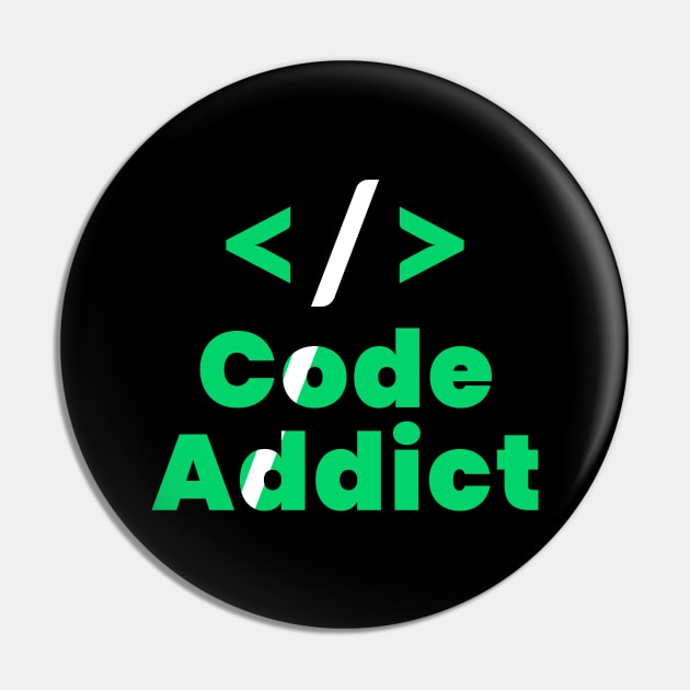 Code Addict Pin by Hygra Creative