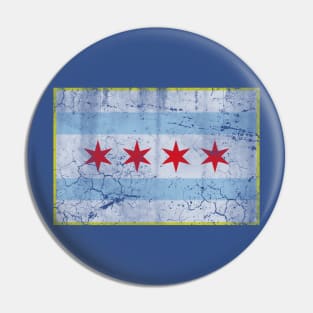 Vintage Chicago Flag Pin