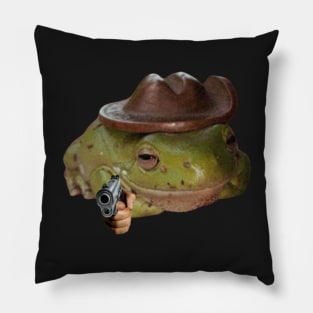 Frog Cowboy Pillow