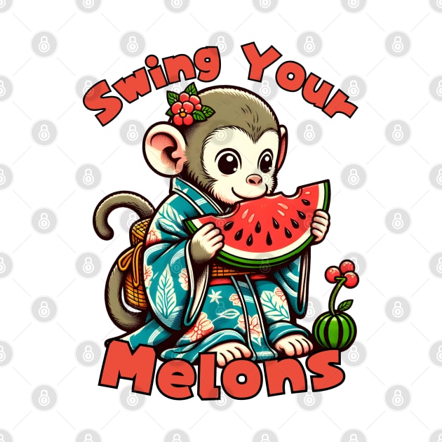 Watermelon monkey by Japanese Fever