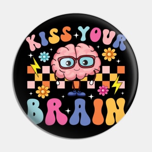 Kiss Your Brain SPED Teacher Learning Disability Support Pin