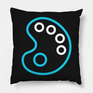 Artist Paint Palette Icon Pillow