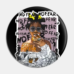 Bantu No Fear Strong Black Woman Pin