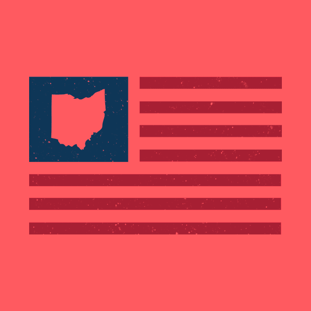 Vintage Ohio USA Flag // Retro American Flag Stars and Stripes by SLAG_Creative