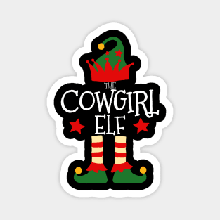 Cowgirl Elf Matching Family Group Christmas Party Pajamas Magnet