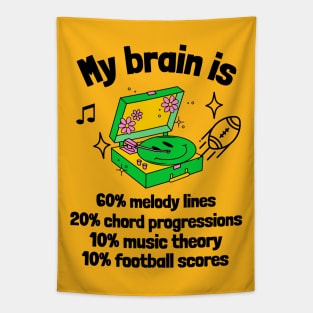 My Brain Is Music and Football Tapestry