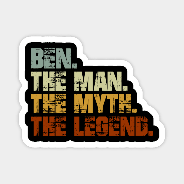 Ben The Man The Myth The Legend Magnet by designbym