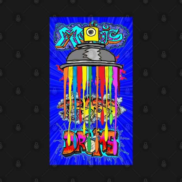 Music, Drums Drip Spray Paint 24 by LowEndGraphics