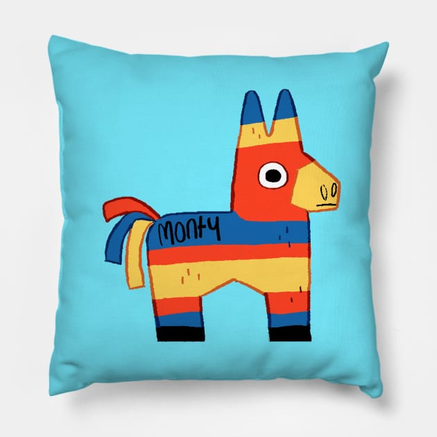 Monty the Pinata Pillow by doodledate