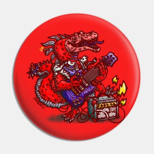 Rock raptor (Red/Blue) Pin