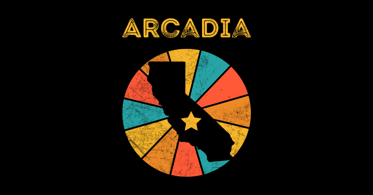 Arcadia California Vintage Distressed Souvenir Arcadia California