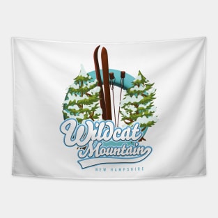 Wildcat Mountain new hampshire retro ski logo Tapestry