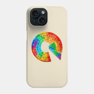 Cutie Pi day spiral rainbow Phone Case