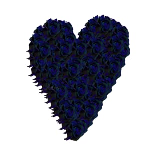 Blue Rose Heart T-Shirt