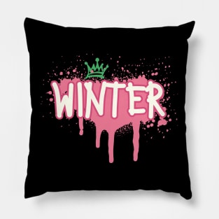 Winter Aespa Graffiti Pillow