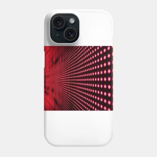 Red lights in line on black surface Phone Case