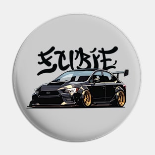 Impreza WRX Car Art - Subaru STI Widebody Modified JDM Car Pin