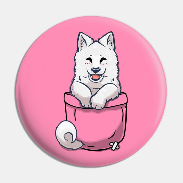 Pocket Samoyed Pin by TechraPockets