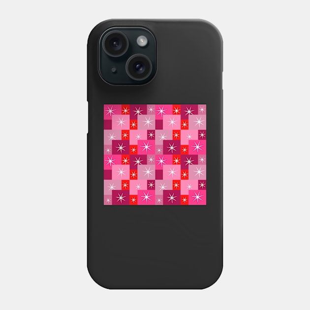 Sparkles on red rectangles Phone Case by cocodes