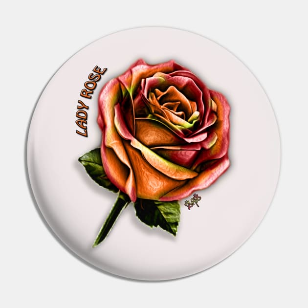 Lady Rose Pin by zazdesigncro