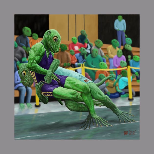 Lizard Man Wrestler Fantasy Creatures by Helms Art Creations