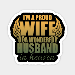 Womens I_m A Proud Wife Of A Wonderful Husband In Heaven Magnet