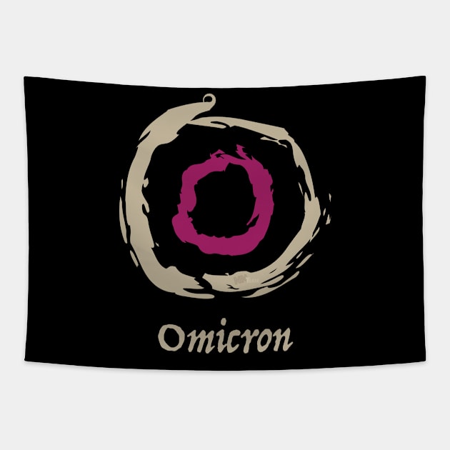 Greek Omicron Tapestry by NN Tease