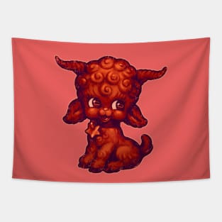Baby Baphomet in Red Tapestry