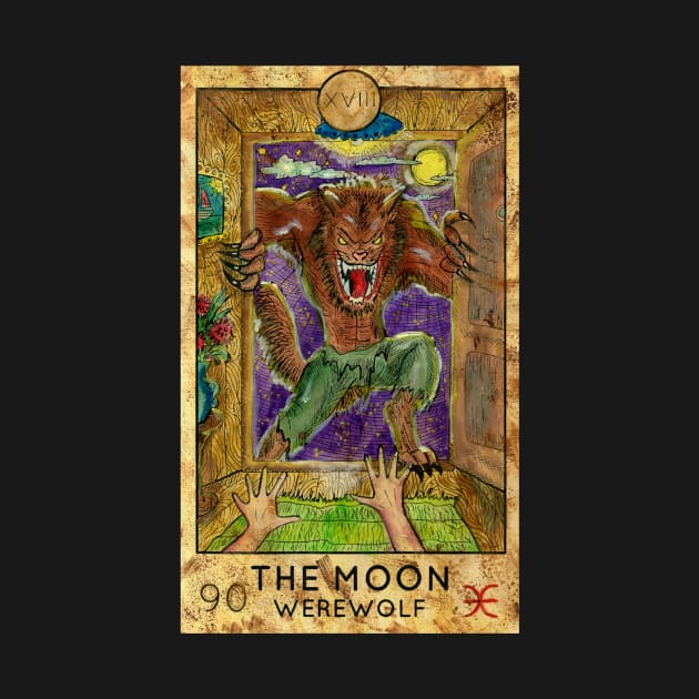 The Moon. Major Arcana Tarot Card. by Mystic Arts