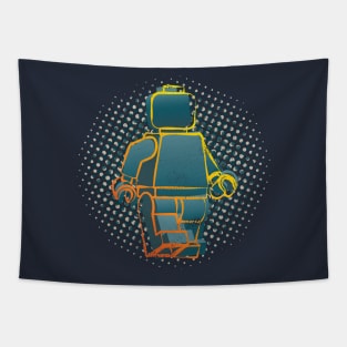 Retro Fig Blue Tapestry