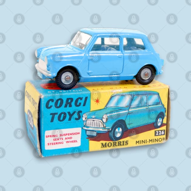 BLUE MORRIS MINOR TOY CAR by Throwback Motors