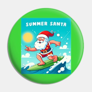 Santa in summer style Pin