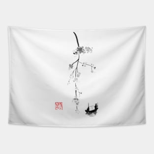 branch on river li Tapestry