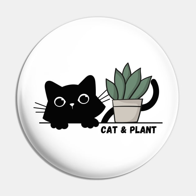 Cute black kitten and green plant - cat & plant Pin by ZenNature